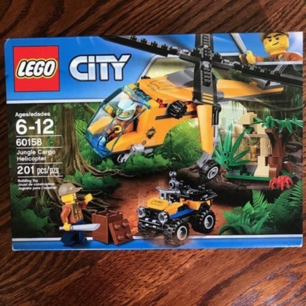 LEGO City Jungle Cargo Helicopter 60158 Factory Sealed  201 pcs NEW RETIRED